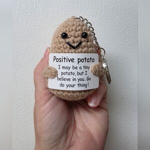 Crocheted Positive Potato Funny Keychain